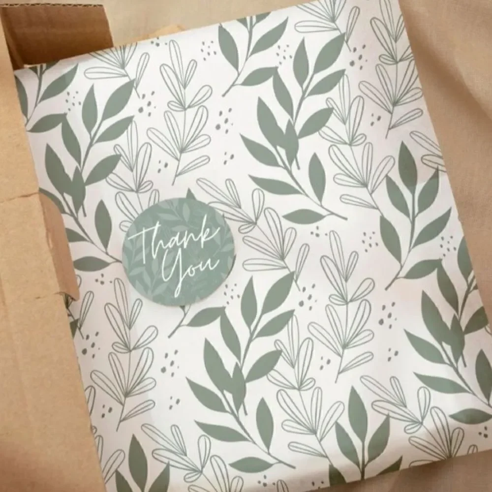 Poly Mailers MIX 10x13 14x19x4 14.5x19 Tissue paper 30 stickers 1.5” size